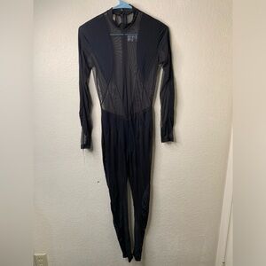 Black stretchy mesh body suit size XL
